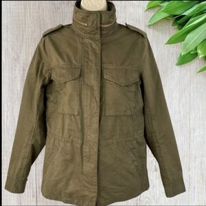LOGG H&M Size 12 Military Utility Anorak Jacket Army Green